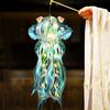 Colorful Jellyfish Lamp Portable Jellyfish Lantern with Handle LED Nightlight for Room Garden Porch