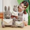 Новые Креативные Плюшевые Игрушки Зайчики в Конверте, Мягкая Кукла Зайчик, Прекрасный Подарок, чтобы Положить Открытку Внутрь, Забавные Игрушки для Друзей, Семьи