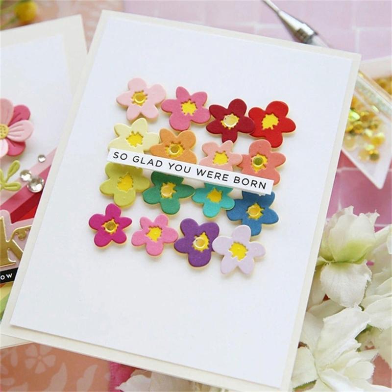 Вырубки для цветов из углеродистой стали, шаблоны для тиснения металла, декоративная бумага для тиснения, вырубки для изготовления открыток