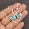 Wonderful Blue Copper Turquoise Gemstone Jewelry, 925 Sterling Silver Earrings, Handmade Gift For Women