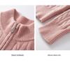 Women's 100% Pure Cashmere Half-Zip Cable Knit Sweater, Versatile & Casual
