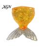 Stress Relief Hand Toy Transparent Fish Tail Squeeze Glitter Simulated Fishtail Anxiety Sensory Slow Rising Ball Decompression Gadgets Relaxation Desk