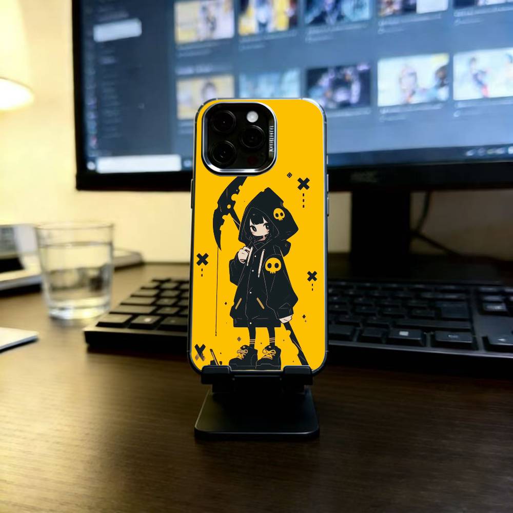Милый иллюстрированный чехол для телефона iPhone 17,16,15,14,13,12,11 Plus,Pro Max,XS,Разноцветный Серебристый чехол для телефона Funda Cover