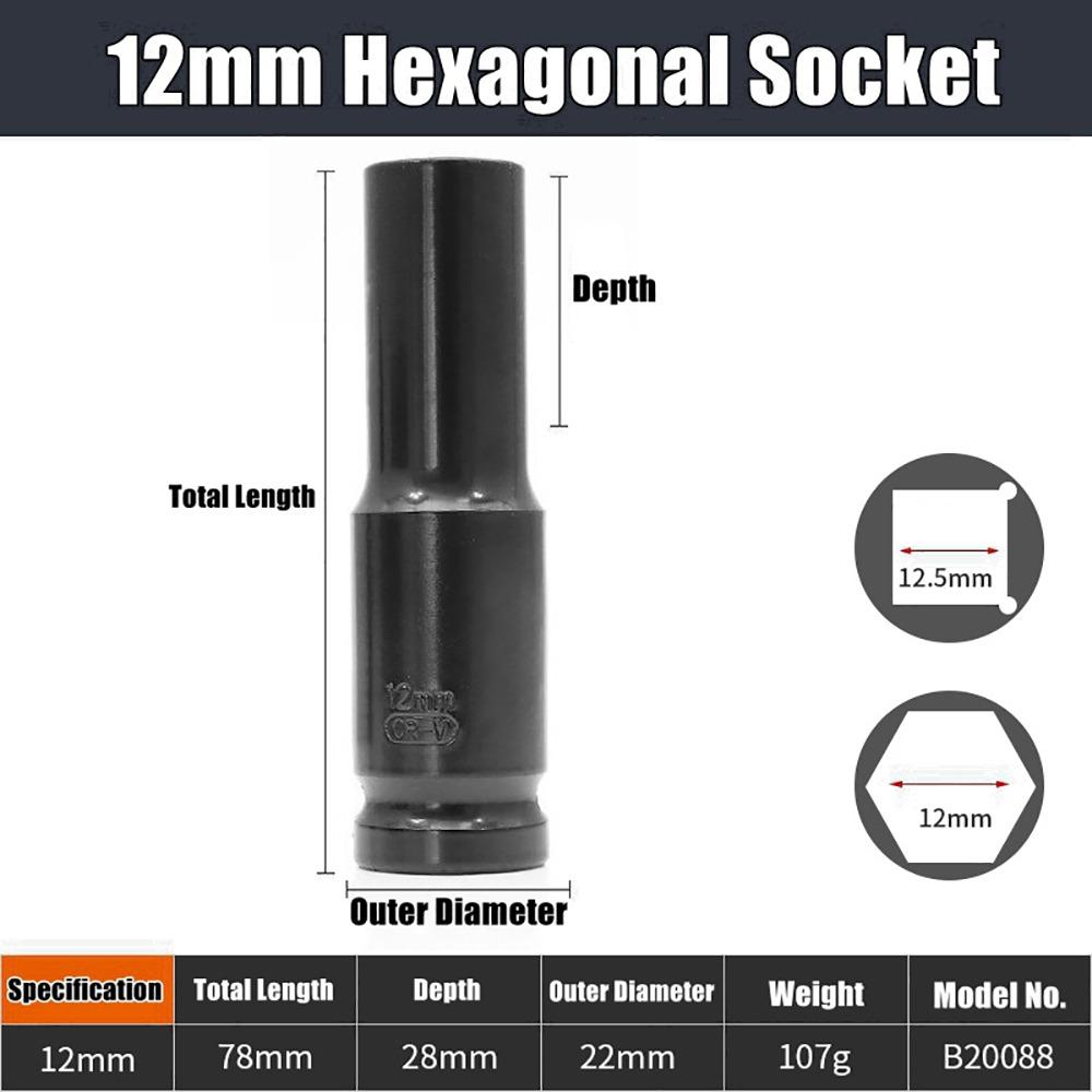 1 шт. 9-32 мм Ударная головка Электрический шестигранный стандартный адаптер с головкой Инструмент для снятия шин