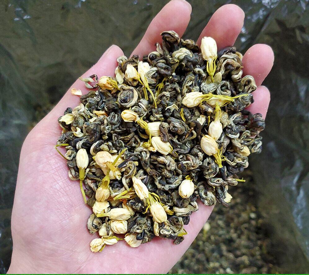 Новинка 2023 года, чай с жасмином, серебристые волосы, маленький белый бутон, чай Biluochun, 500 г/1,1 фунта