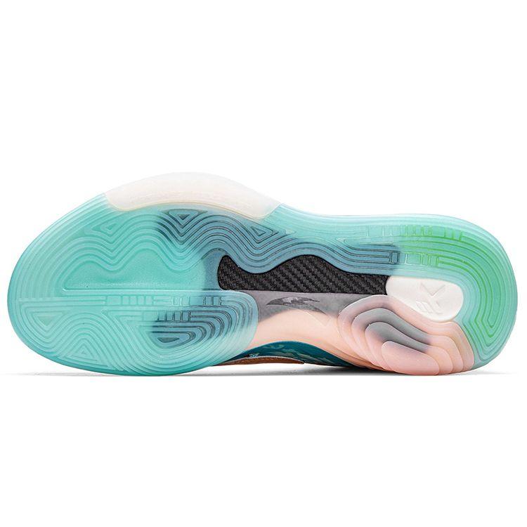 Anta KT6 Koi Fish Basketball Shoes Comfortable Shock Absorption High Top Men Sneaker Orange Blue 112041101-9