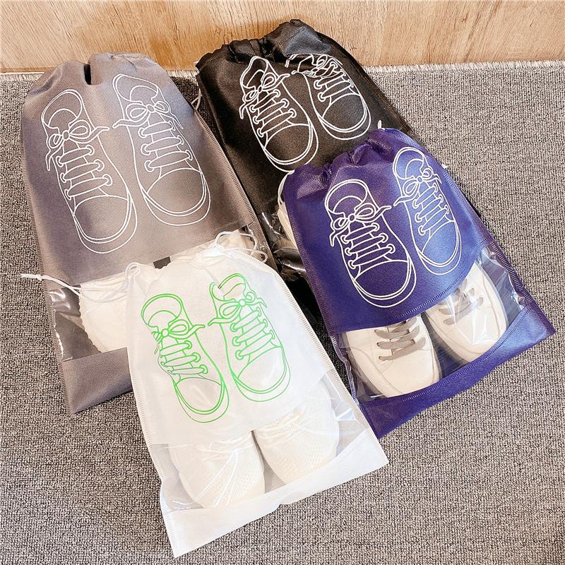 10/20 шт. Сумка для хранения обуви с уплотненным нетканым материалом, большой вместимости, водонепроницаемая дорожная сумка для обуви, влагостойкая