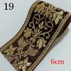 1 Meters Sewing Fabric Jacquard Ribbons Floral Embroidered Straps Woven Lace Trim Stylish