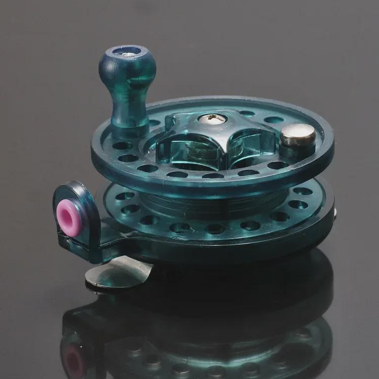Mini Handheld Fly and Ice Fishing Reel with Drain