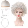 High-quality Short Curly Old Man And Old Woman Costume Wig Set For Events