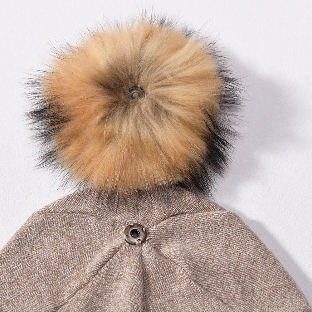 New bronzing elk head big back head wool blend soft men's and women's knitted hat double layer warm Christmas leisure