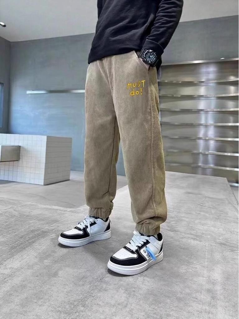 Boys' Spring & Autumn Loose Casual Sweatpants 2025 - Trendy, Handsome Sports Long Pants for Big Kids