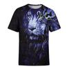 Новая летняя мужская модная футболка с ярким тигровым принтом, мужская футболка, топ