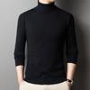 Autumn and Winter New Turtleneck Two-fold Solid Color Basic Youth Sweater Men's Knitted Sweater