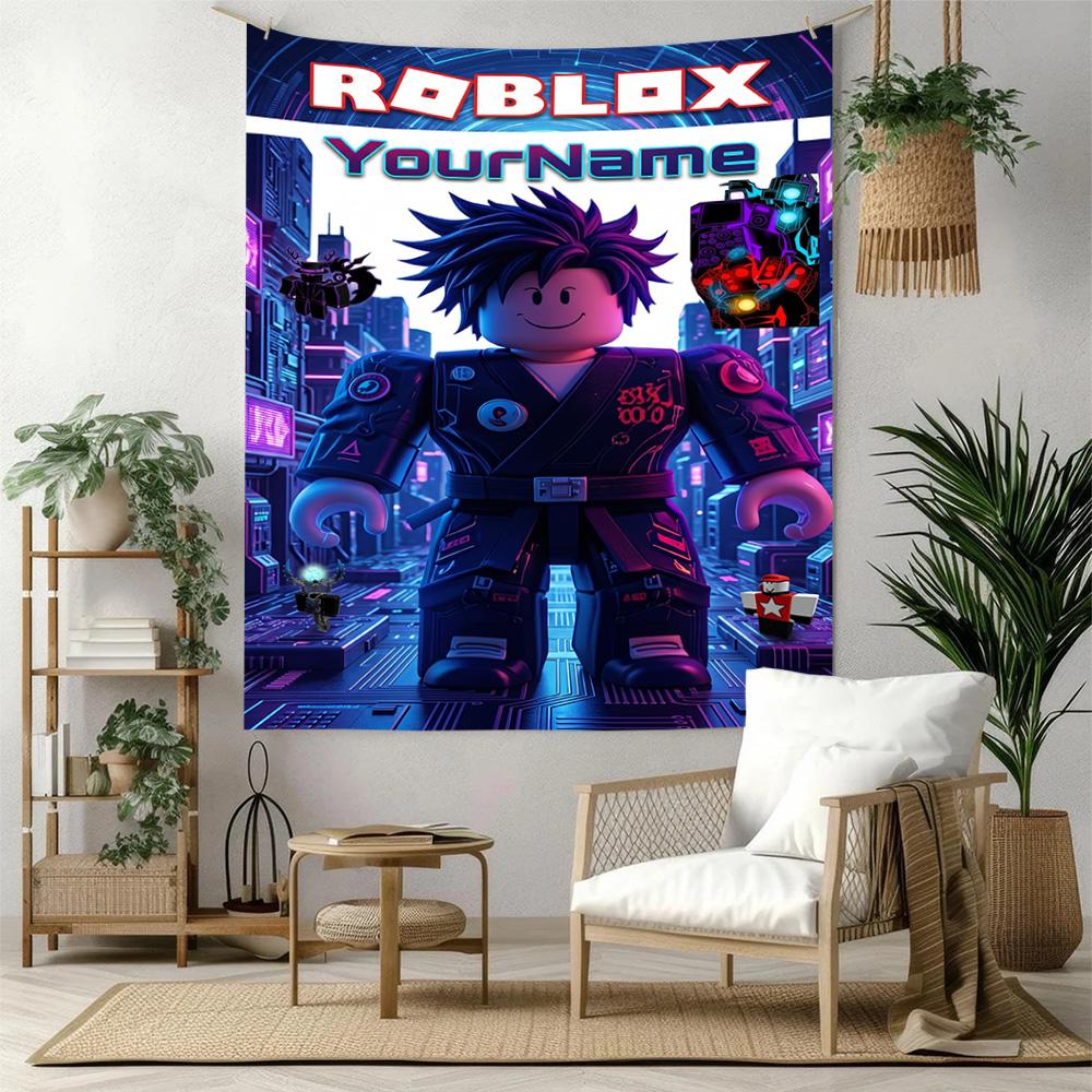 Roblox Custom Your Name Wall Decor Tapestry Art For Pet Memorial Birthdaywedding Party Backdrop Family Gift
