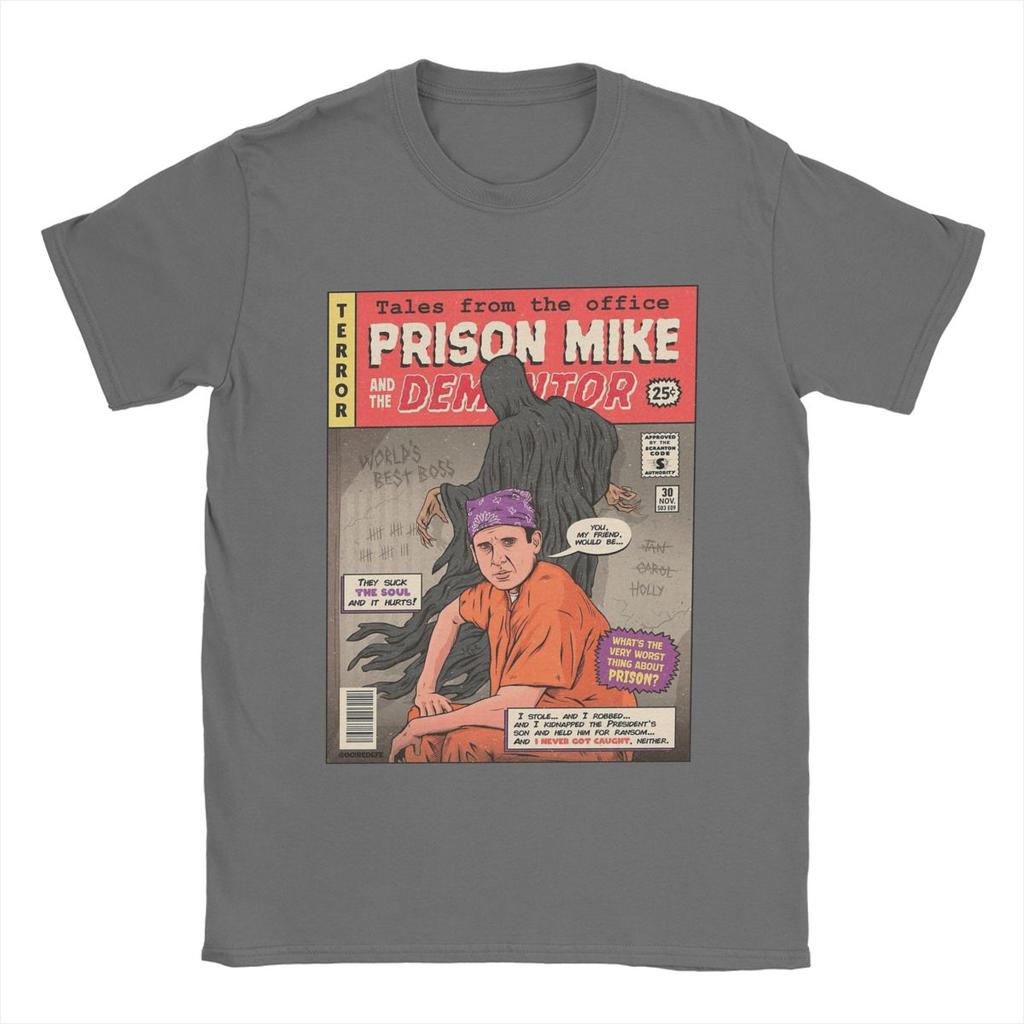 Мужская футболка Prison MIKE The Office TV Show Vintage 100% хлопок футболка с коротким рукавом футболка с круглым вырезом одежда больших размеров