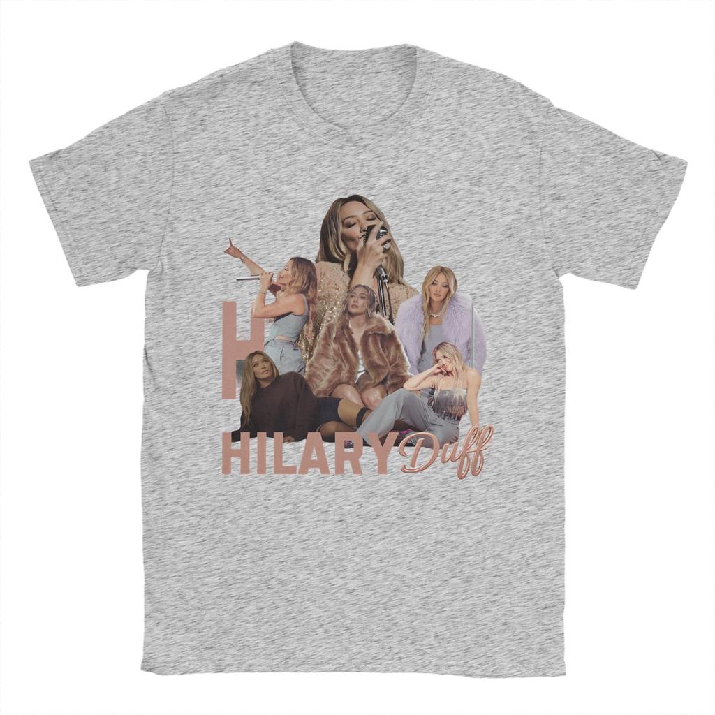 Hilary Duff New Arrival T Shirts for Unisex Women Cotton Tee Shirt Clothes