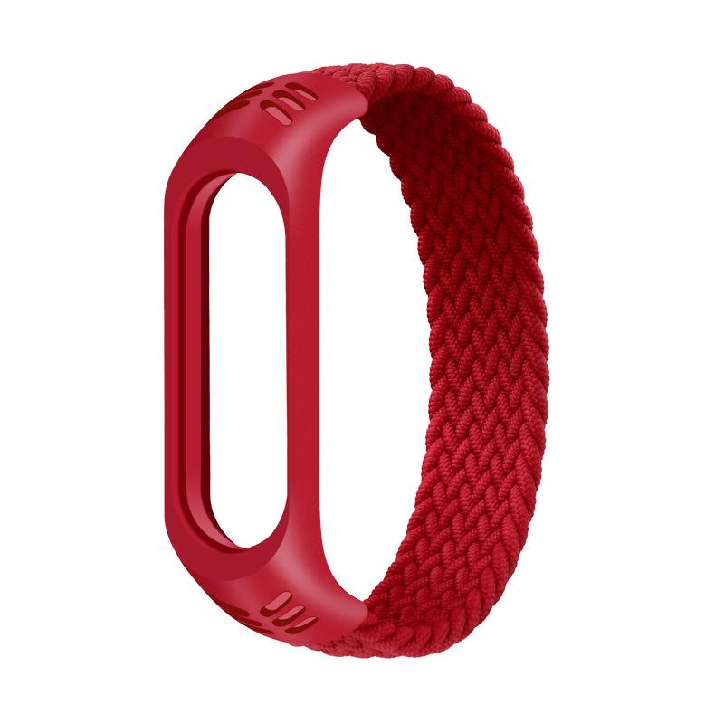Тканый цветной силиконовый ремешок для браслета Mi Band 7 6 5 4, сменный ремешок для Mi Band 3