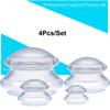 4Pcs/Set Silicone Cupping Therapy Set (4 Sizes)Treatment Cups for Deep Vacuum Suction Massage for Muscle, Joint, Fascia, Lymph