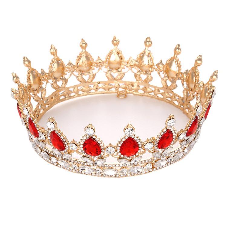 European Retro Baroque Bridal Crown Jewelry - Suitable for Weddings and 18th Birthday Gifts