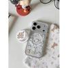 Чехол в корейском стиле с мишкой в форме сердца для iPhone 17, совместим с 16 Promax, магнитный 15, милый 14, противоударный 13.