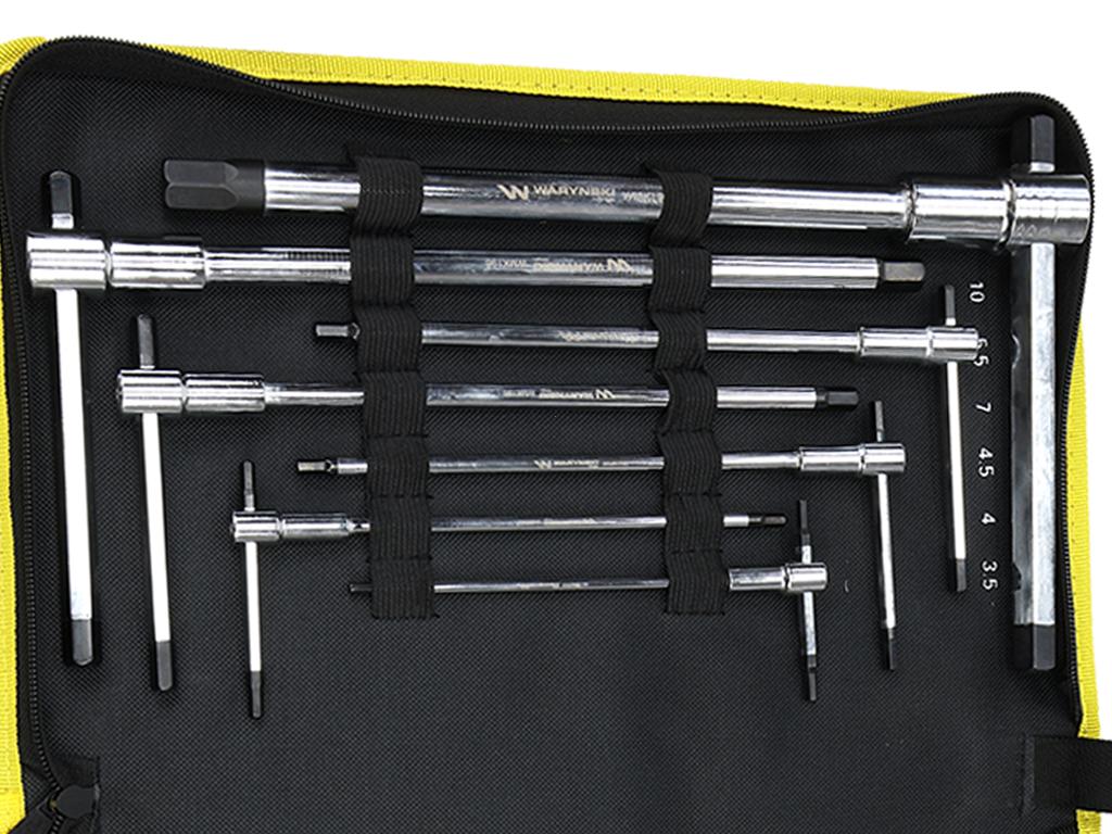 Set of T-type hexagon socket wrenches in a case, 14 pieces, Waryński
