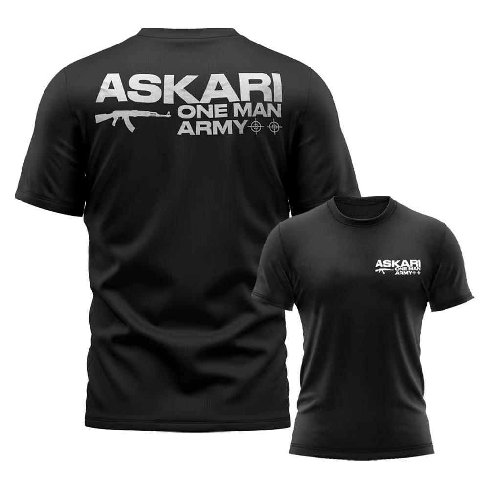 Мужская футболка Askari Boxing Fighting с 3D-печатью, летняя спортивная, для фитнеса, с круглым вырезом, одежда для тренировок на открытом воздухе, с коротким рукавом