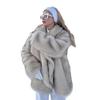 Ins Wind Double-Sided Fur Coat Fluffy Dyed Pointed Winter Fur Coat Loose Warm Fox Fur Coat