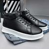 Moda Erkaklar Skeytbord Poyabzali Moda Teri Kundalik Poyabzal Yuqori Qo'njli Krossovkalar Qalin Taglik To'piqli Botinkalar Dizayner Erkaklar Poyabzali Zapatillas Hombre