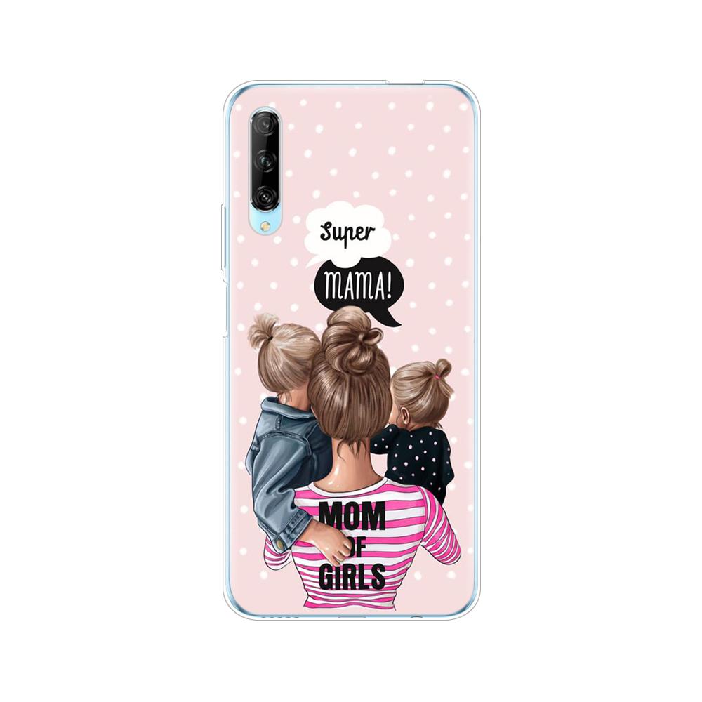 Silicon Phone Cover Case for Huawei P40 Lite E P40 Pro Cover for Huawei Y7P Y5P Y6S Y9S NOVA 5T Coque Baby Mom Girl and Boy
