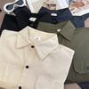 Летняя рубашка с коротким рукавом три четверти для студентов, свободный и нишевый дизайн, забавный новый мужской топ для ношения на открытом воздухе