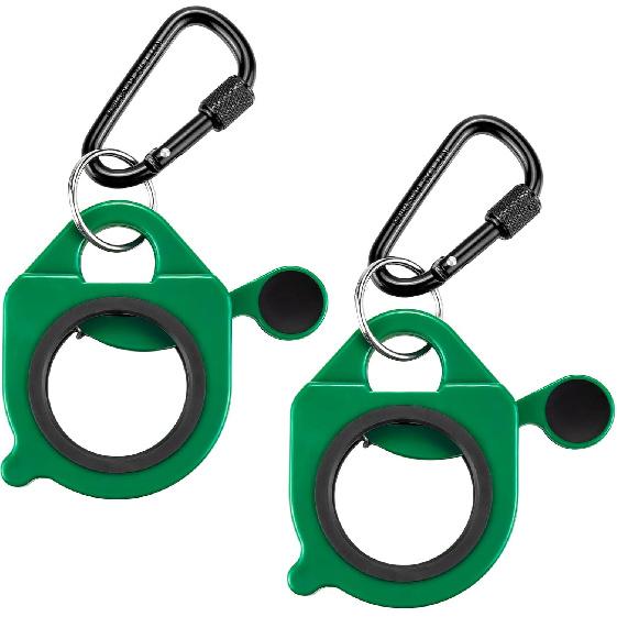 2-Pack Zip Tie Holder, White Cable Tie Holder, Heavy-duty Lockable Carabiner, Reble Zip Ties Holders for Tool Belt, Ziptie Holders Organizer Help