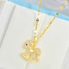 Wind Full Diamond Pony Necklace Female Design Versatile Trend Temperament Cartoon Pendant Jewelry