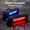 Bike Rear Tail Light USB Rechargeable Bicycle Taillight Ultra Bright Bicycle LED Safety Light Waterproof Cycling Taillight 5 Light Modes