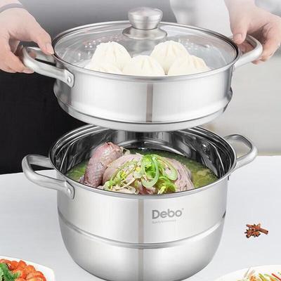 Пароварка и суповая кастрюля Debo Wosburg из нержавеющей стали 304