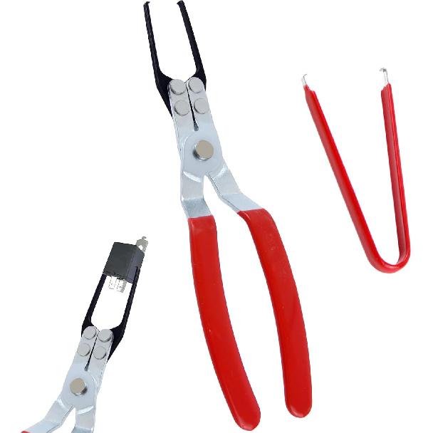 2 PCS Relay Tester, Electrical Disconnect Pliers, Automotive Relay Fmm Fuses Puller Tool, Automotive Relay Tester (Red)
