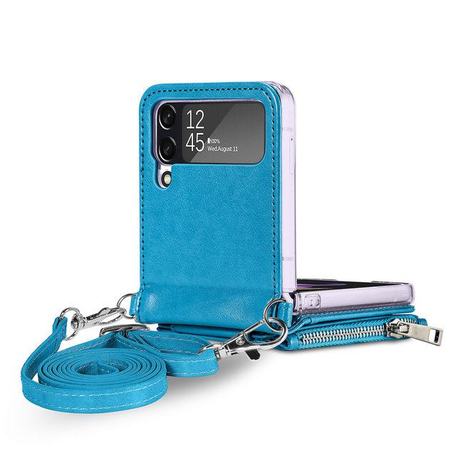 Роскошный кожаный чехол для мобильного телефона с карманом для карт для Samsung Galaxy Z Flip4 5g Flip 4 Flip3 Flip 3, противоударные чехлы с функцией кошелька