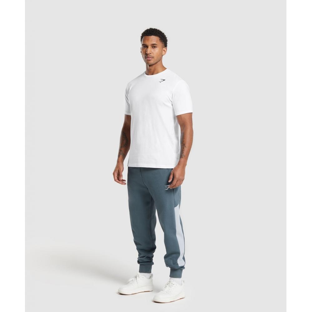 Gymshark Pique Joggers Titanium Blue Fresh Blue A6a6t Ucwg
