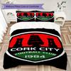 cork city FC Pattern Bedding,Quilt Set Quilt Cover Pillowcase Home Birthday Gift(1 * duvet cover + 2 * pillowcase, without core)_lx
