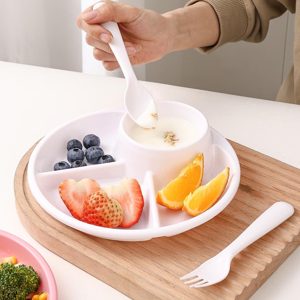 Fruit Salad Plate Microwave Safe Reusable Divided Dinner Plates Food Dishes Cake Dessert Tray Kitchen Tableware