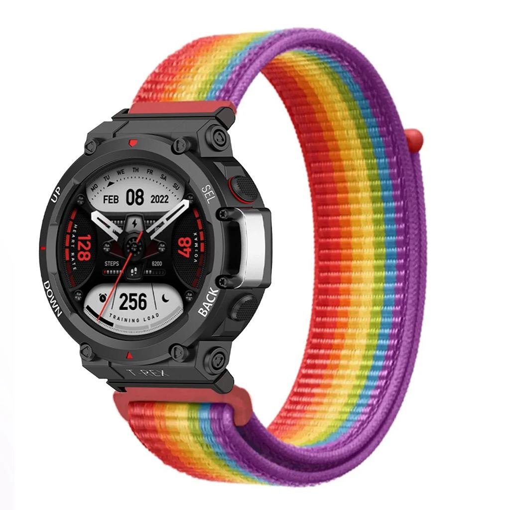 Нейлоновый ремешок-петля для умных часов Huami Amazfit T-REX 3/2, женский/мужской браслет для Amazfit T-Rex/T-Rex Pro, ремешок на запястье Correa