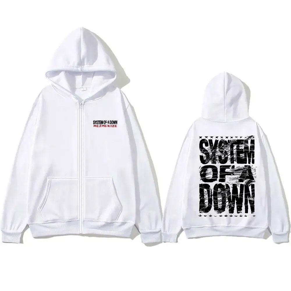 Винтажная рок-группа System of A Down Mezmerize с принтом на молнии, толстовка с капюшоном для мужчин и женщин, альтернативная металлическая музыка, куртка на молнии, толстовки с капюшоном