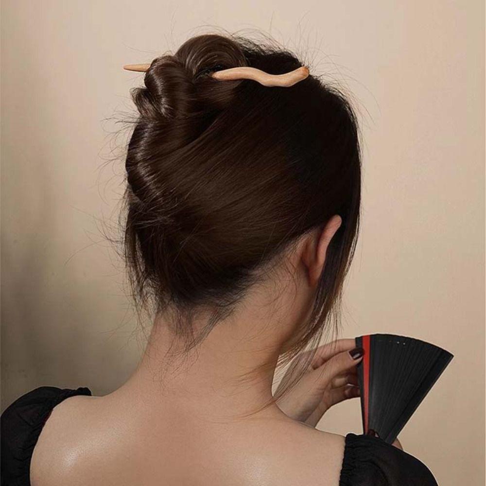 Ethnic Style Wooden Hair Stick Tassel Hanfu Hairpin Retro   For Girl