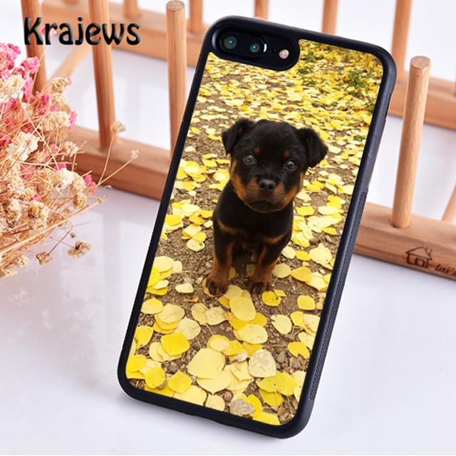 Чехол для телефона Krajews с милой собачкой, щенком ротвейлером для iPhone 14 6s 7 8 plus XR XS 11 12 13 pro max Samsung Galaxy S21 S22ultra