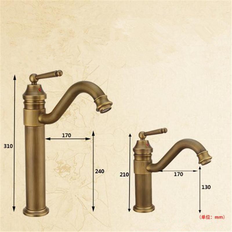 Смесители для раковины, античный бронзовый смеситель для ванной комнаты, латунный смеситель для раковины с горячей и холодной водой, смеситель для раковины на бортике, смеситель для туалета, водопроводный кран
