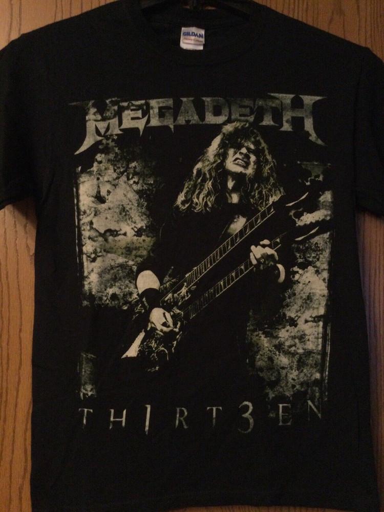 Megadeth Thirt3en Black Унисекс Все размеры Футболка Подарок фанатам D793 Унисекс Футболка