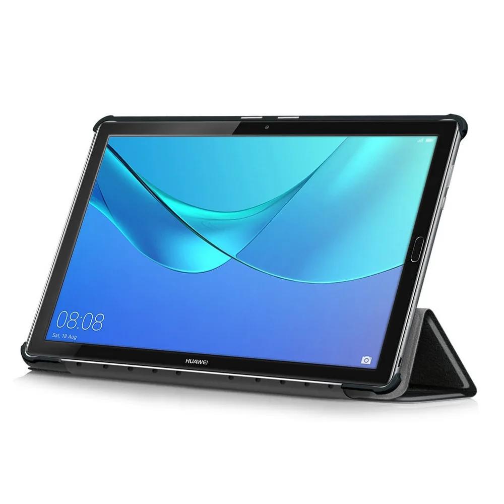Чехол Smart с подставкой для Huawei MediaPad M5 10.8 Pro, CMR-W09, CMR-W19, CMR-AL09, тонкий, тройного сложения, с жесткой задней крышкой