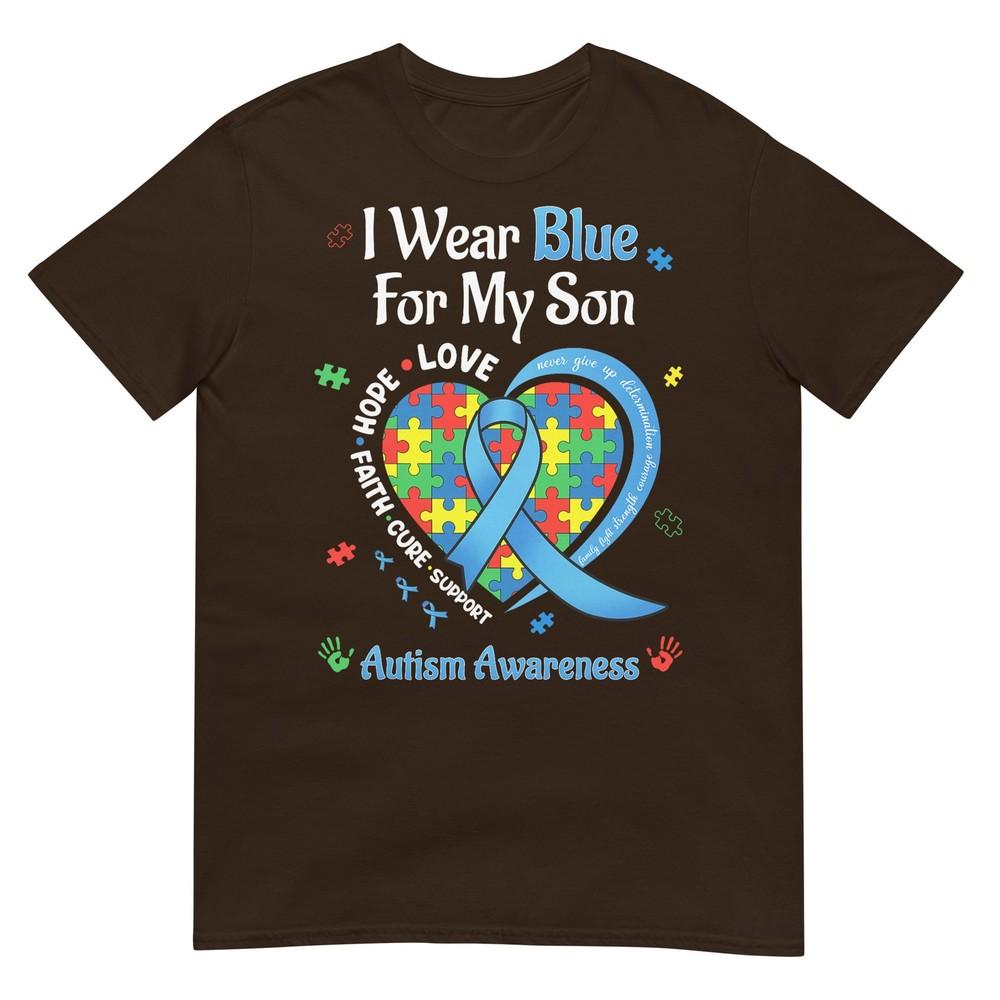 I Wear Blue For My Son Autism Awareness For Unisex TShirt (1)