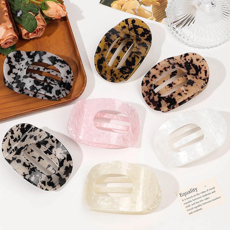 Заколки для густых волос Плоские зажимы-когти Прочный захват Гибкие зубцы Удобный изогнутый дизайн Для всех текстур волос