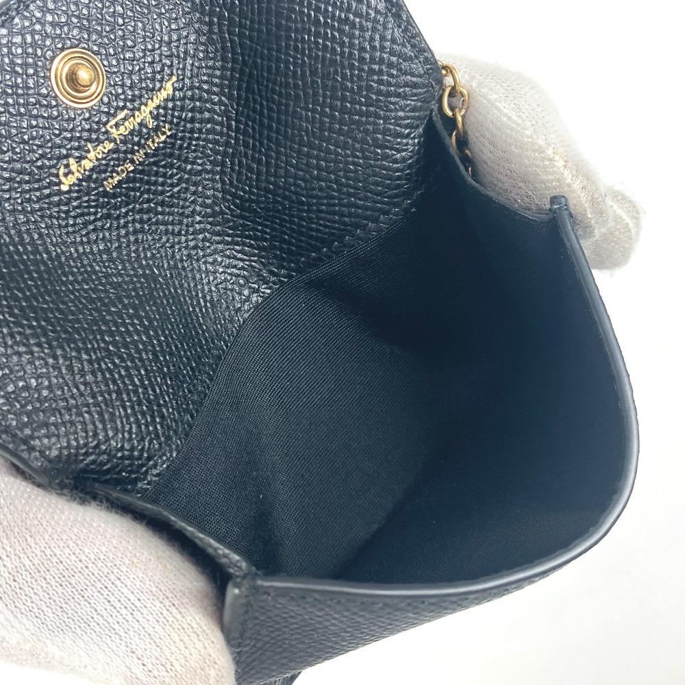 Salvatore Ferragamo Wallet Pouch Gancini logo card coin purse Card Case